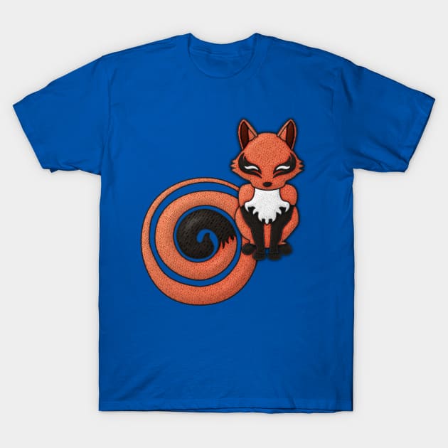 Celtic Fox Patch Style T-Shirt by jephwho